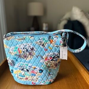 Vera Bradley Beach Scene Quilted bucket cross body bag
